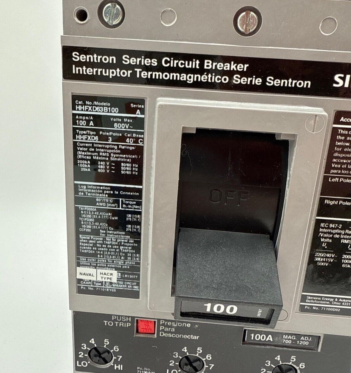 Siemens HHFXD63B100 New