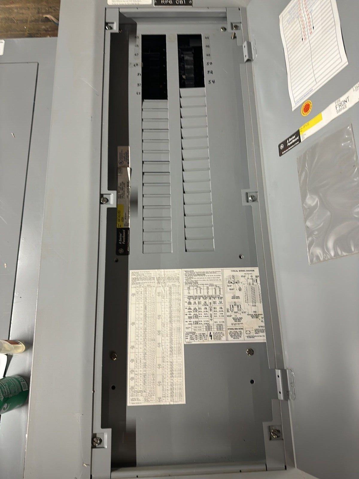 GE AQF3421MBX Panelboard 125A 208Y/120V 3PH 4W 42 Circuit Main Lug MLO 125 Amp P008 Used