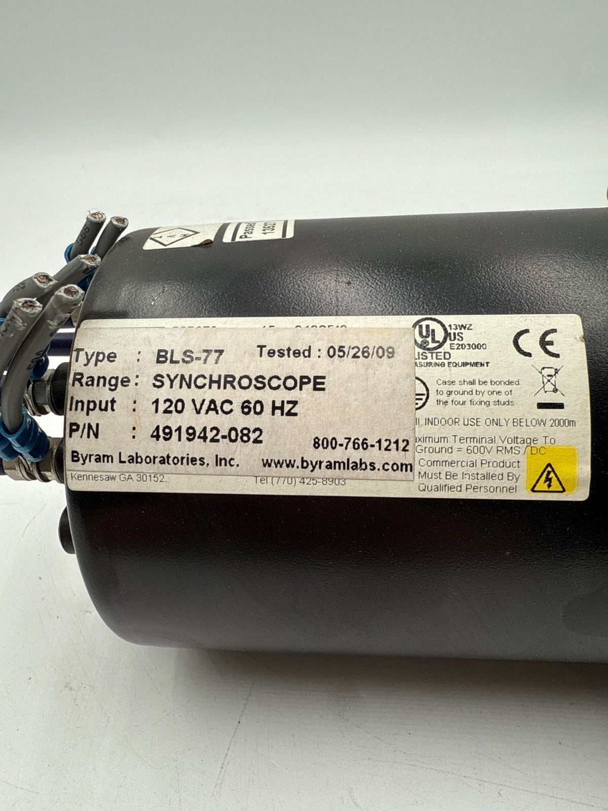 ASCO 491942-082 Synchroscope BLS-77 120VAC 60Hz Slow Fast Used