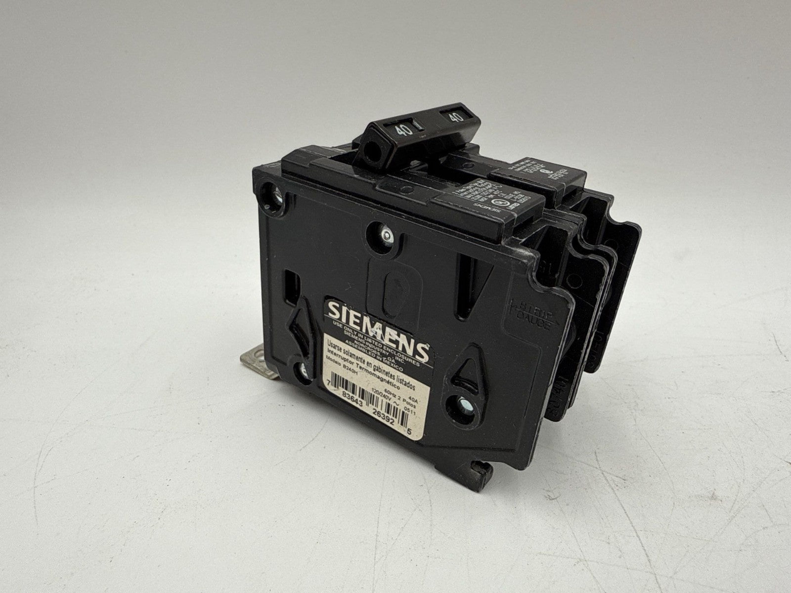 Siemens B240H Bolt On Circuit Breaker 40A 2P 120/240V 1PH 22kA BLH 40 Amp 2 Pole Used