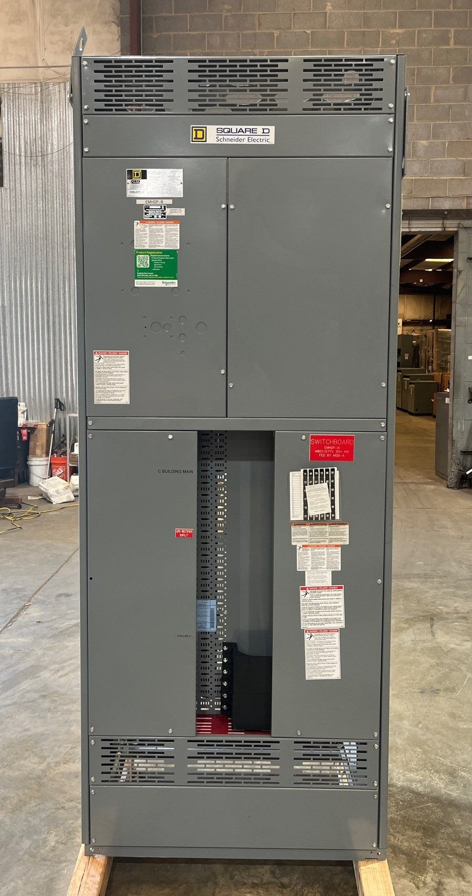 Sq D QED Switchboard 1600A 480/277V 3PH 4W 24 Space 1600 Amp Panel Main Lug Used