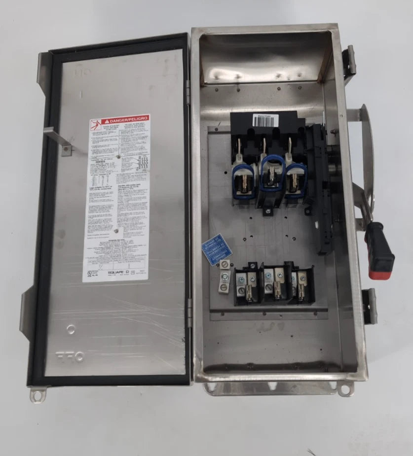 Square D H363DS Heavy Duty Safety Disconnect Switch 100A 3P 600V Stainless NEW New