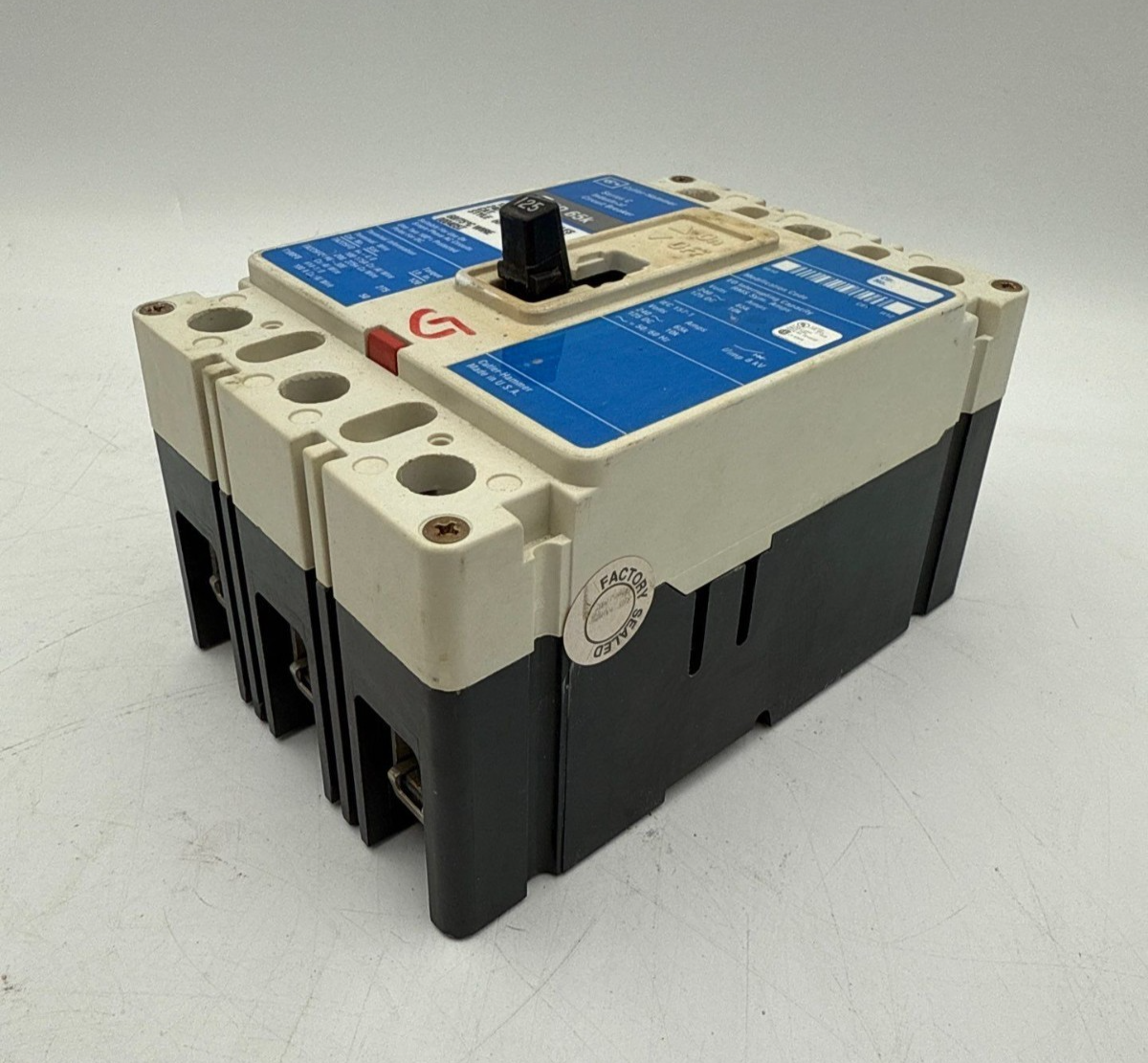 Cutler Hammer ED3125 Circuit Breaker 125A 3P 240V 3PH ED 65k 125 Amp 3 Pole Used