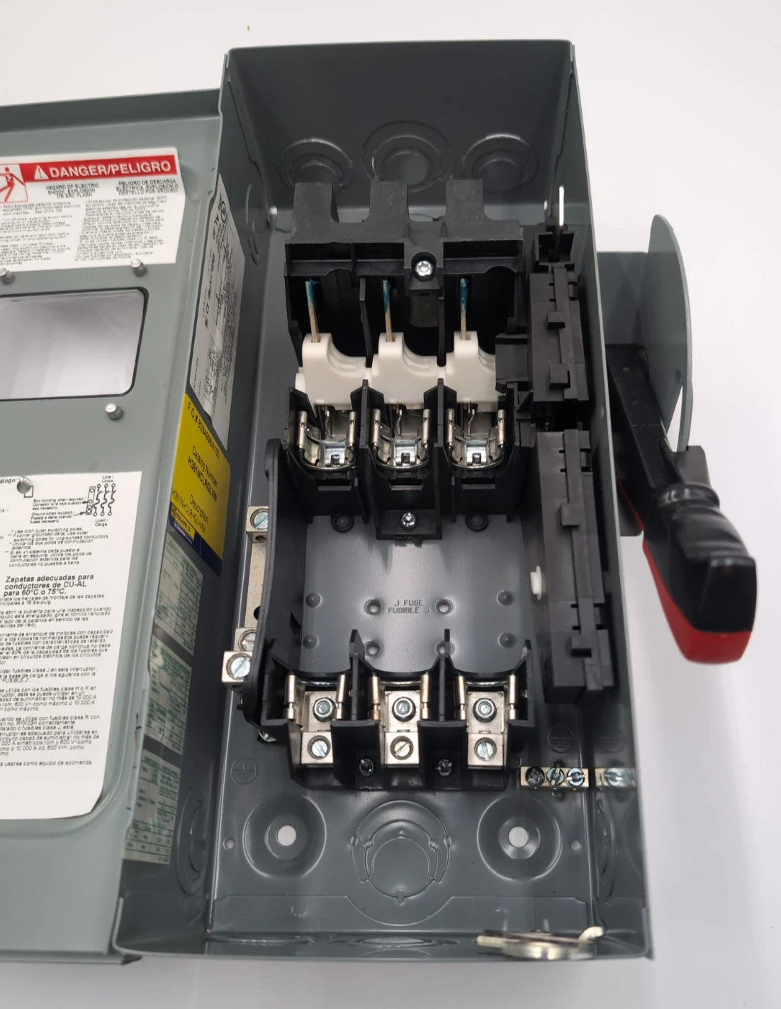 Square D H361N Safety Disconnect Switch 30A 3P 600V Type 1 Enclosure with Window New