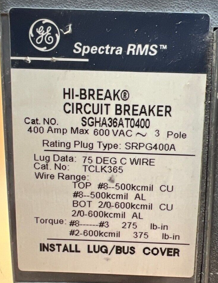 GE SGHA36AT0400 Used