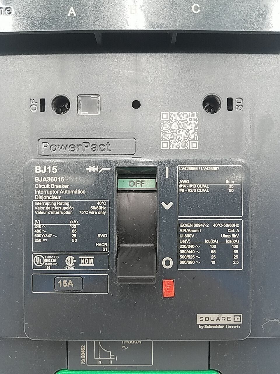 Square D BJA36015 New