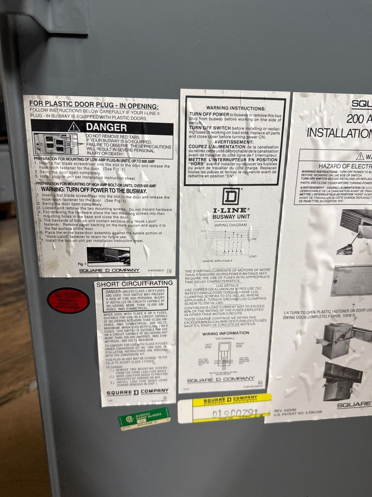 Square D PQ4620G Busplug I-Line Busway Switch 200A 3P 4W 277/480V PQ-4620G Used