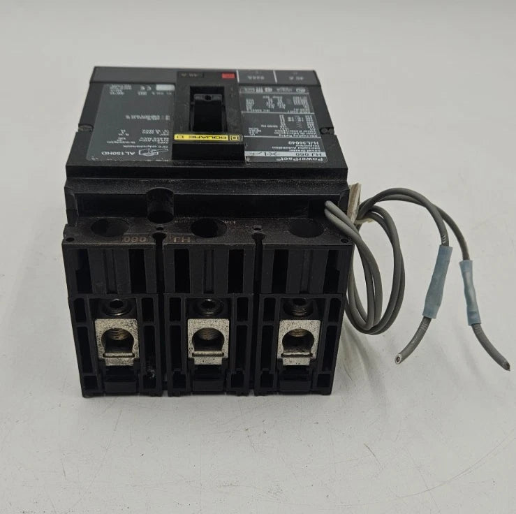 Square D HJL36040 Circuit Breaker 40A 3P 600V HJL 40 Amp 3 Pole PowerPact HJ 060 Used