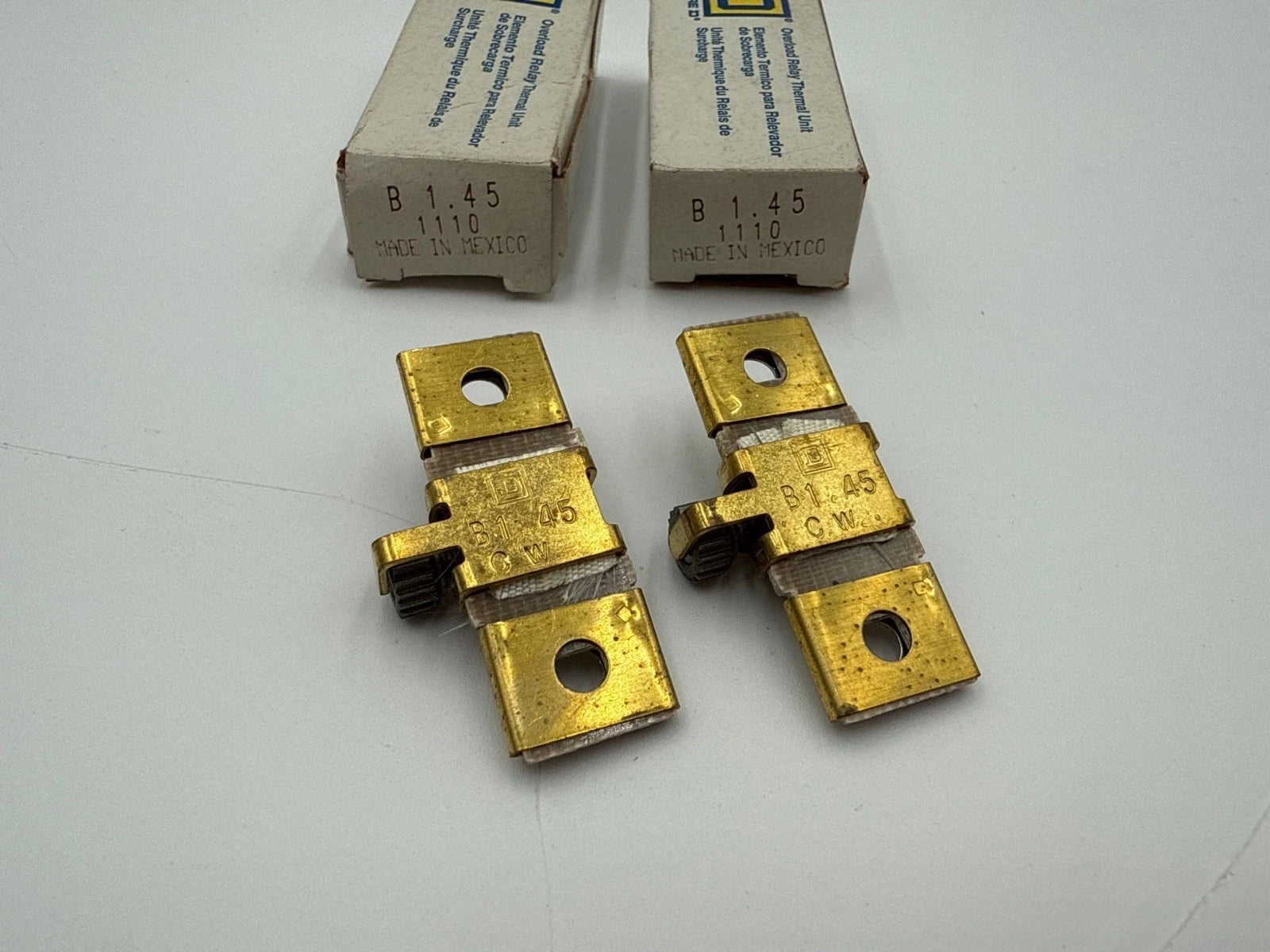 2PC Lot Square D B1.45 Thermal Overload Relay Heater Element B145 1.02-1.27 Amp New