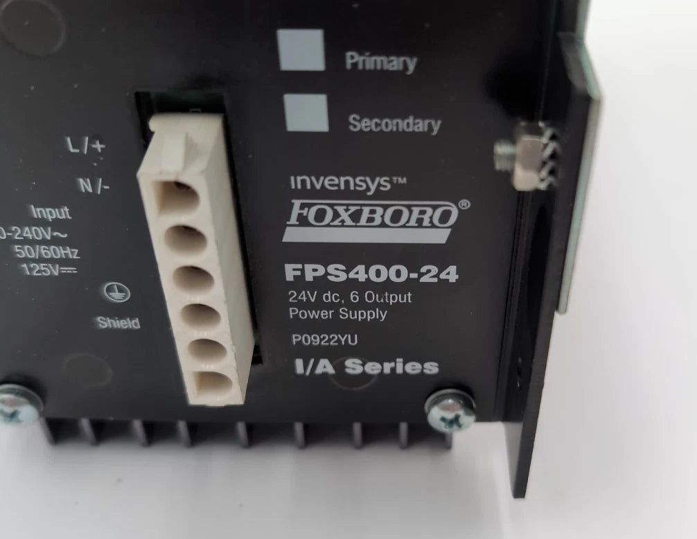 FOXBORO INVENSYS FPS400-24 I/A Series P0922YU Rev F Power Supply USED Used