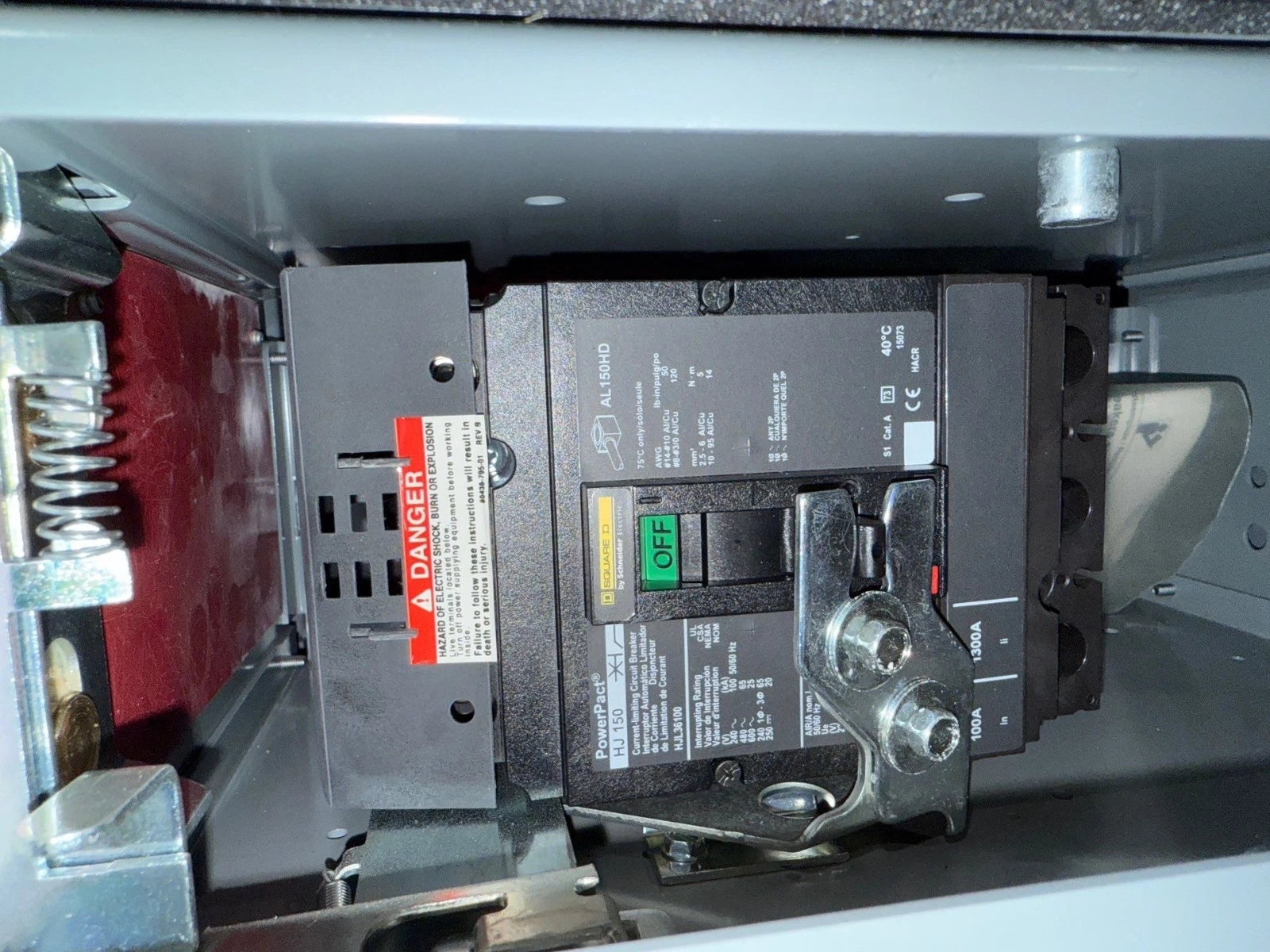 6" Square D Model 6 100A Feeder MCC Bucket HJL36100 Breaker 100 Amp HJL New