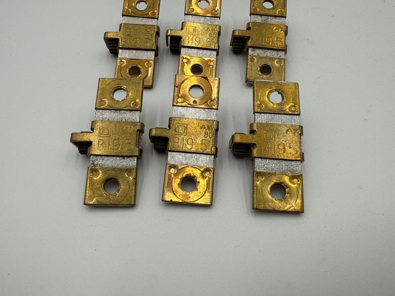 6PC Lot Square D B19.5 Thermal Overload Relay Heater Unit B195 11.3-15.0 Amp Used