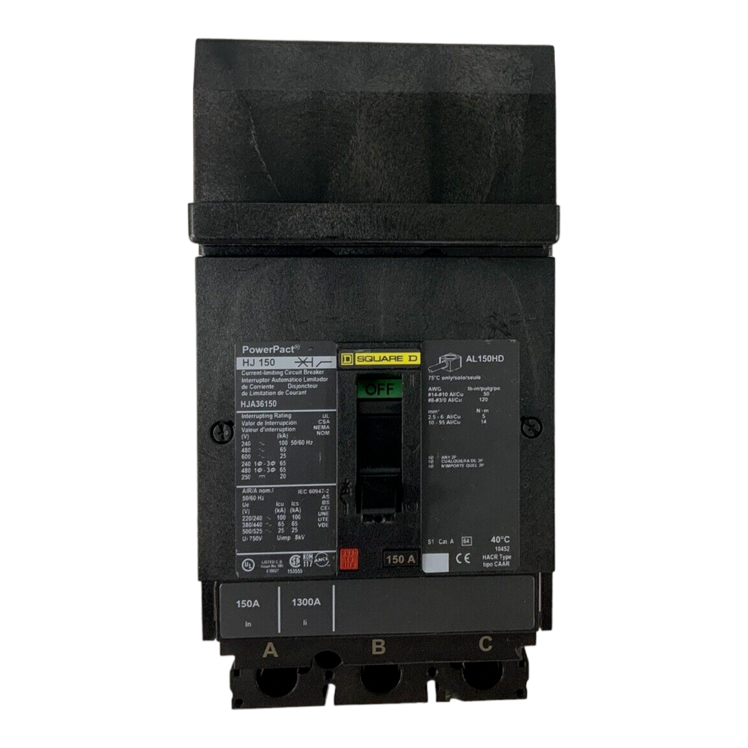 Square D HJA36150 Used