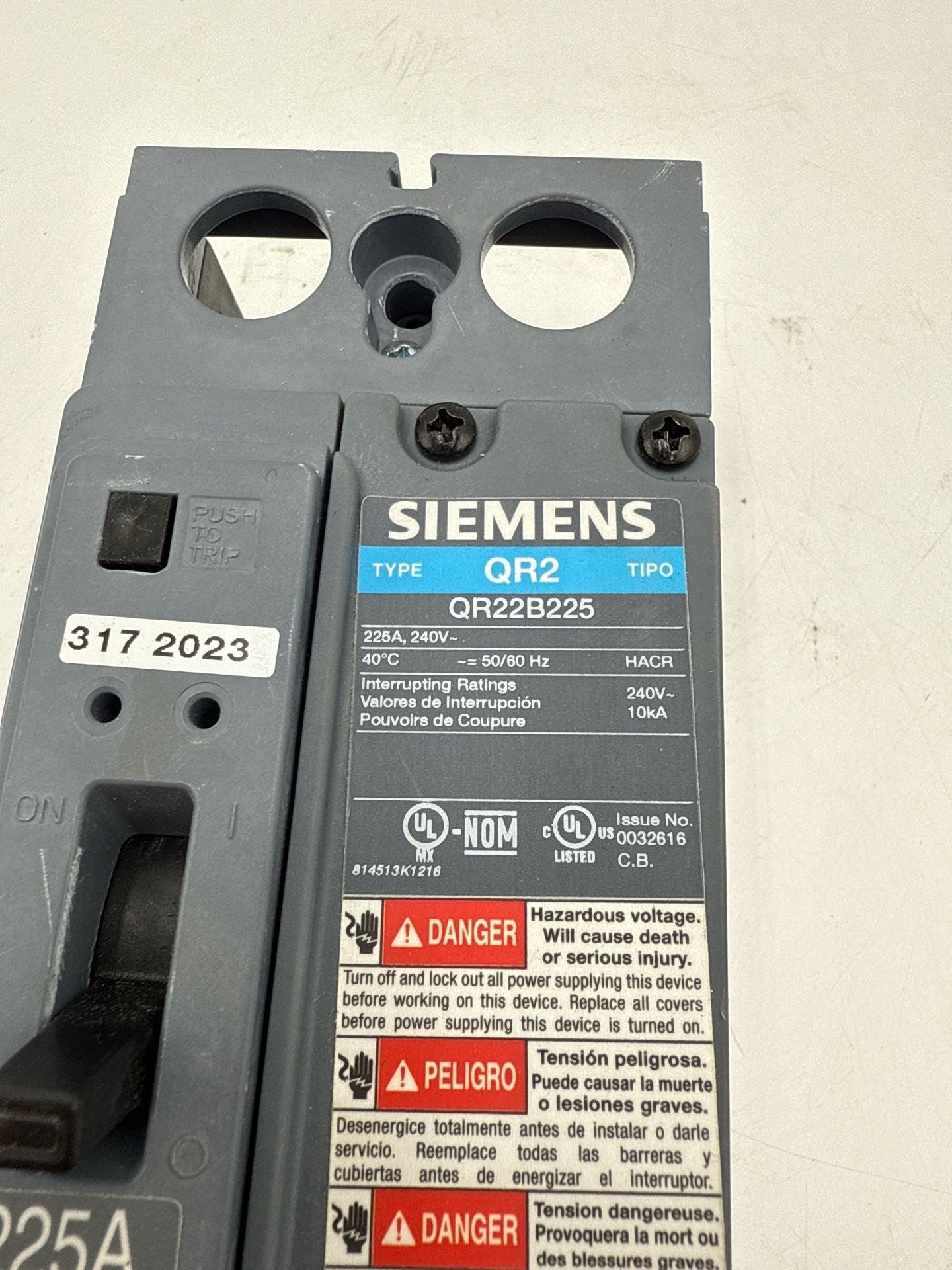 Siemens QR22B225 Used