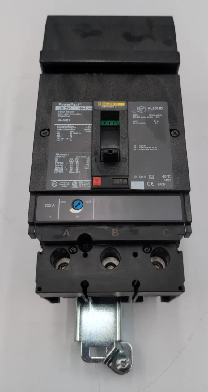 Square D JGA36225 I Line Circuit Breaker 225A 3P 600V 3PH JGA 225 Amp 3 Pole NEW New