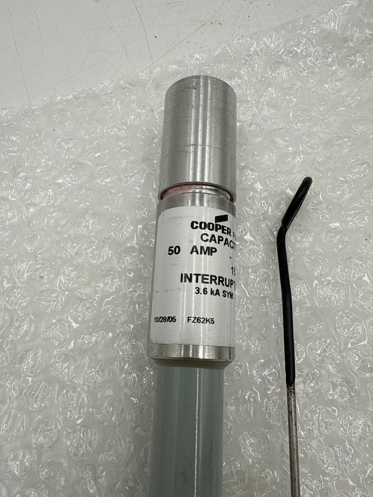 Cooper Power Systems FN10B5 Capacitor Fuse 50A 2.4kV - 8.32kV Vertical New