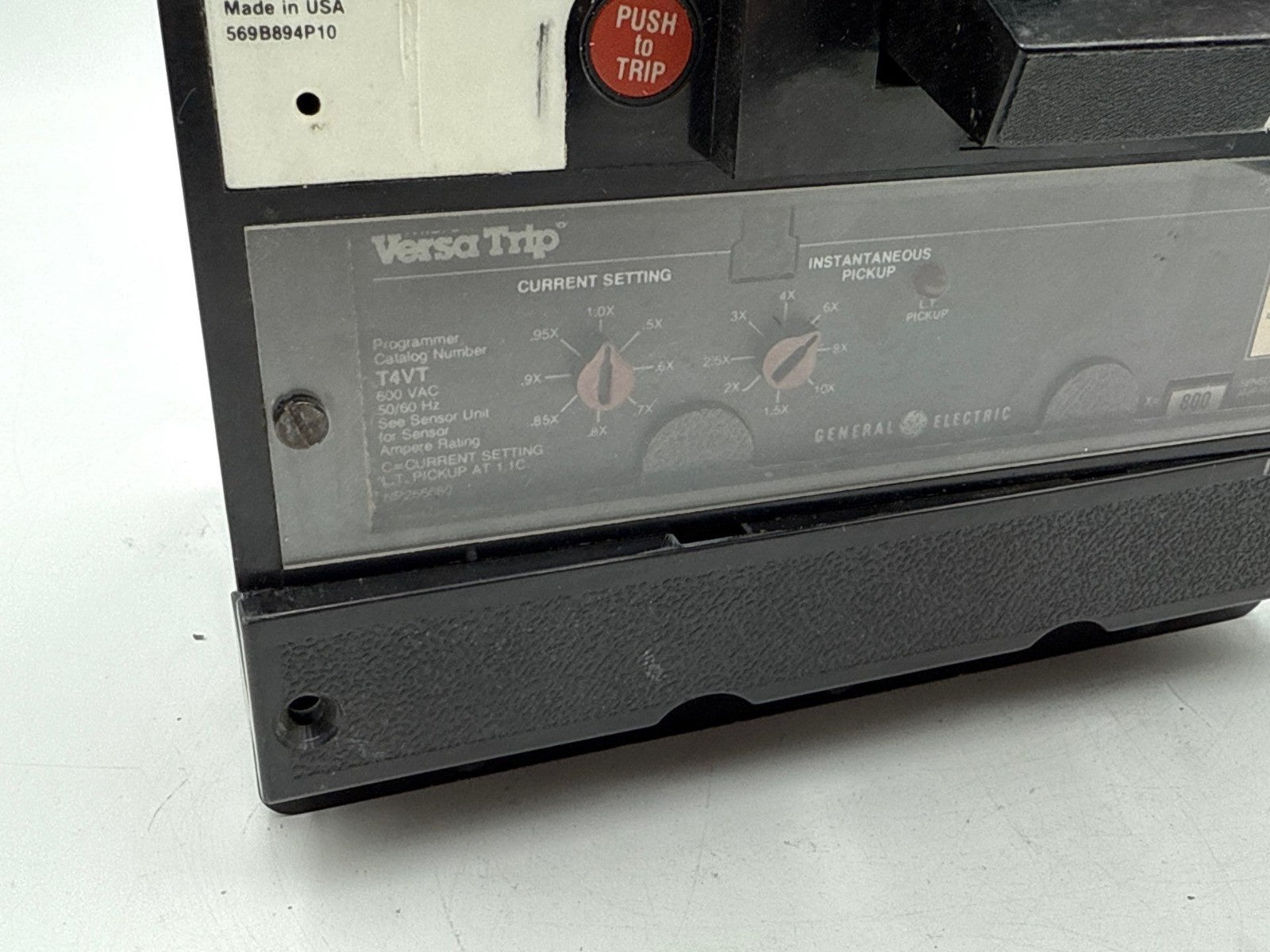 GE TKL4V4608 Circuit Breaker 800A 3P 600V 3PH TKL 800 Amp 3 Pole VersaTrip T4VT Used