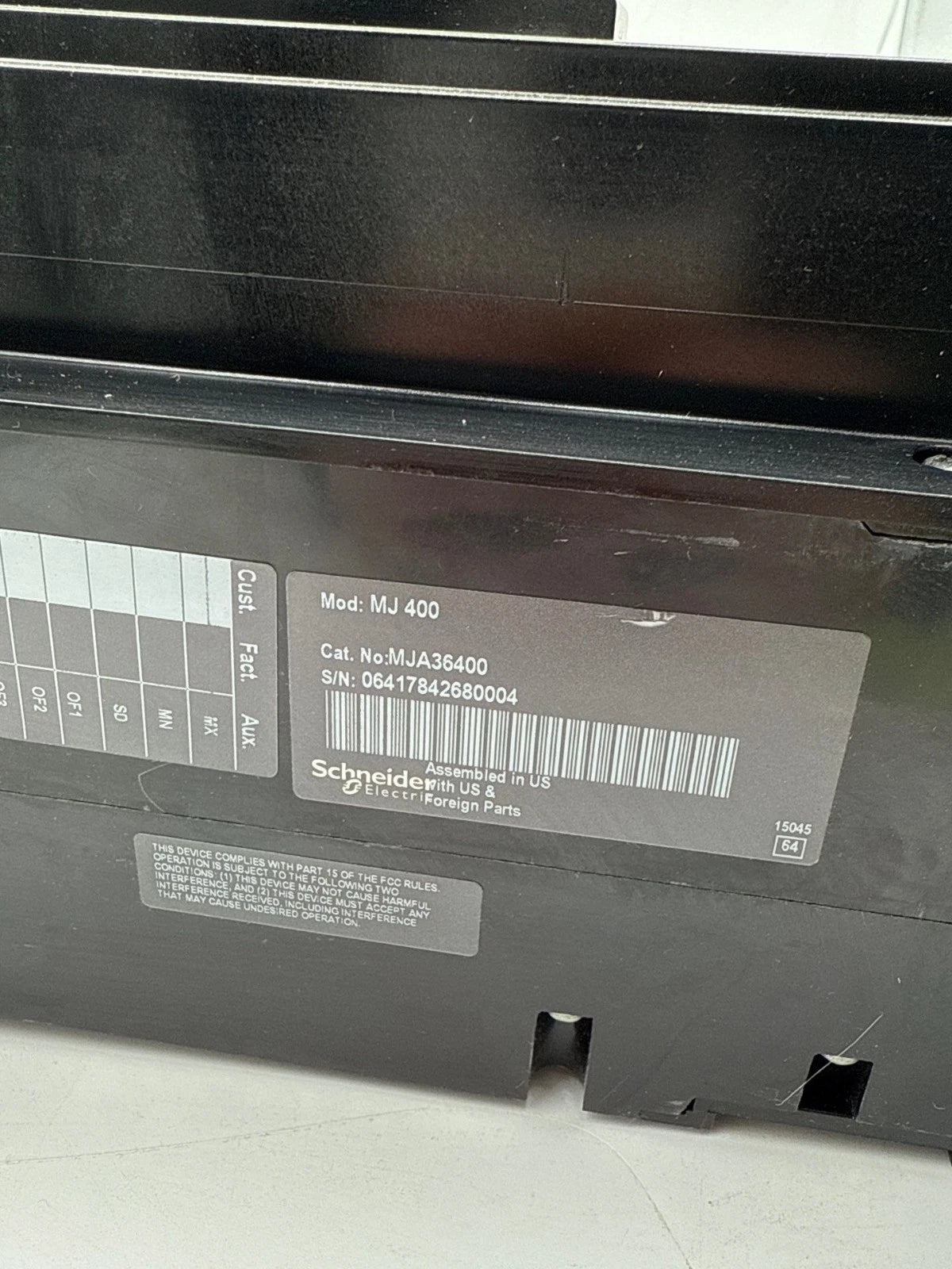 Square D MJA36400 I-Line Circuit Breaker 400A 3P 600V 3PH MJA 400 Amp 3 Pole New New