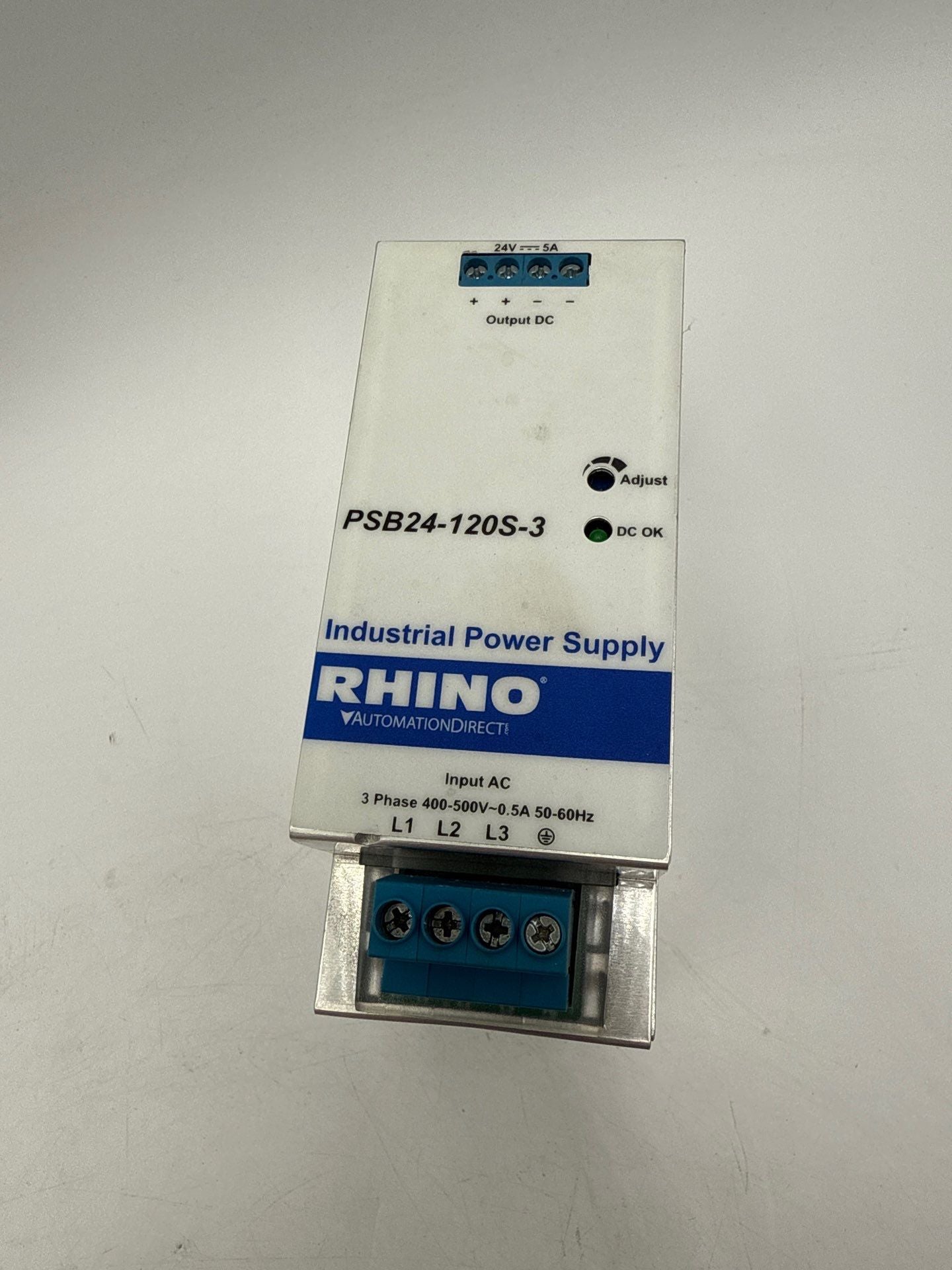 Rhino PSB24-120S-3 PSB Three-Phase Series DIN Rail Power Supply New