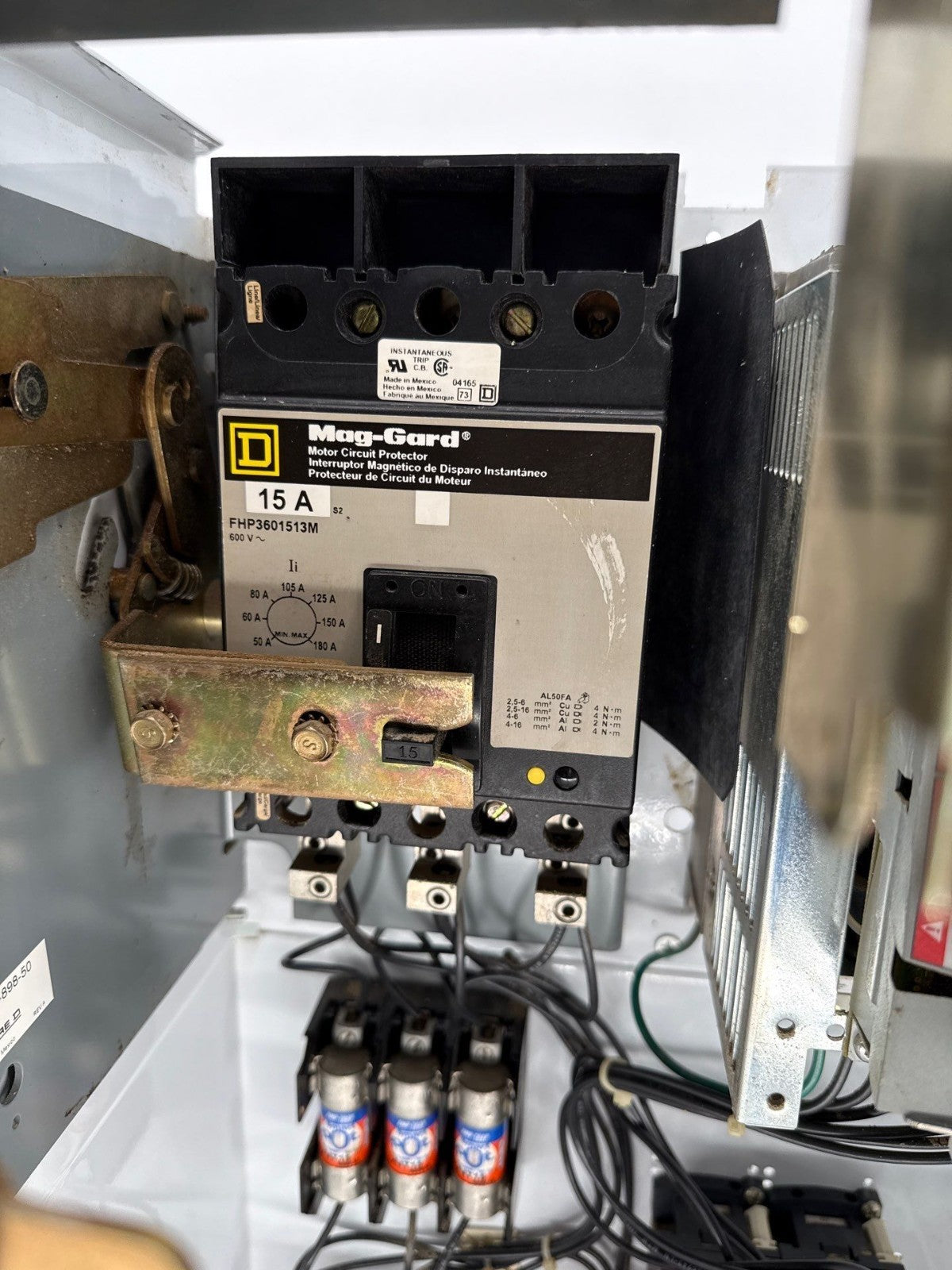 Square D Model 6 24" 15A Combo MCC Bucket FHP3601513M ATV58HU41N4Z 1HP Drive Used