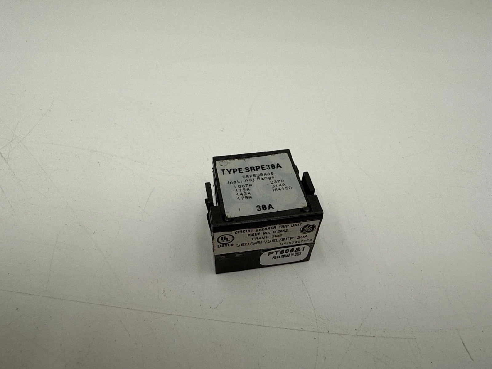 GE SRPE30A30 Rating Plug 30A SRPE30 30 Amp Frame SEDA SEHA SELA SEPA Used