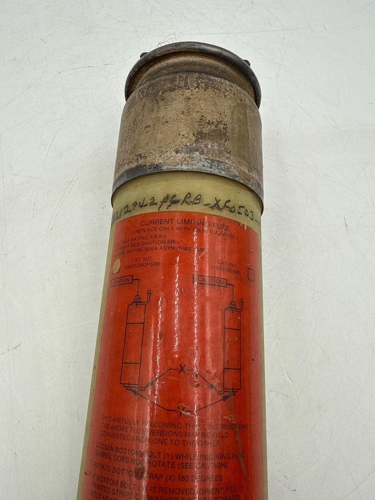 GE 55A212942P6RB Current Limiting Fuse 5kV 170A Meduim Voltage Limitamp Used