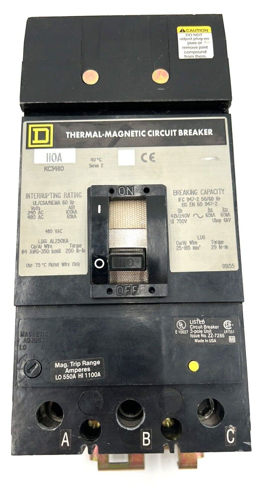 Square D KC34110 Used