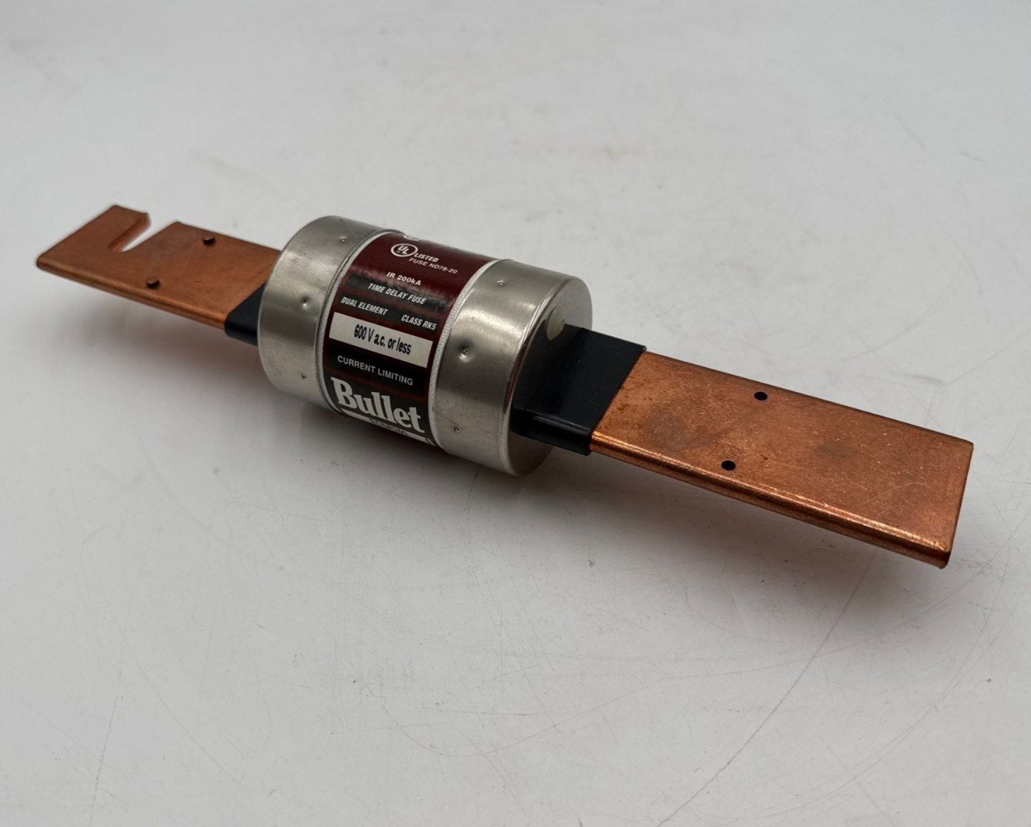 Bullet ECSR250 Fuse 250A 600V Class RK5 200 Amp Time Delay Current Limiting Used