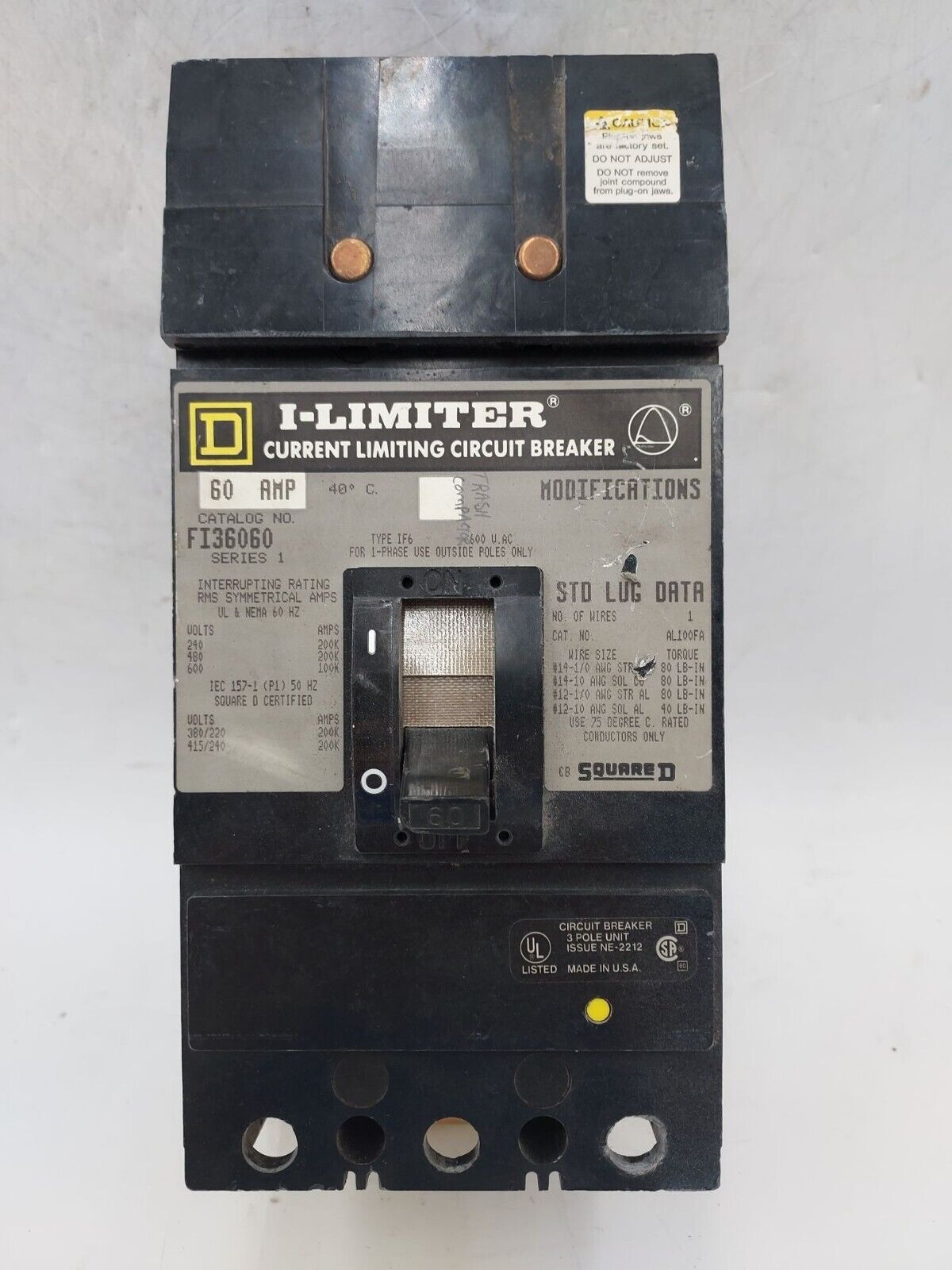 Square D FI36060 Used