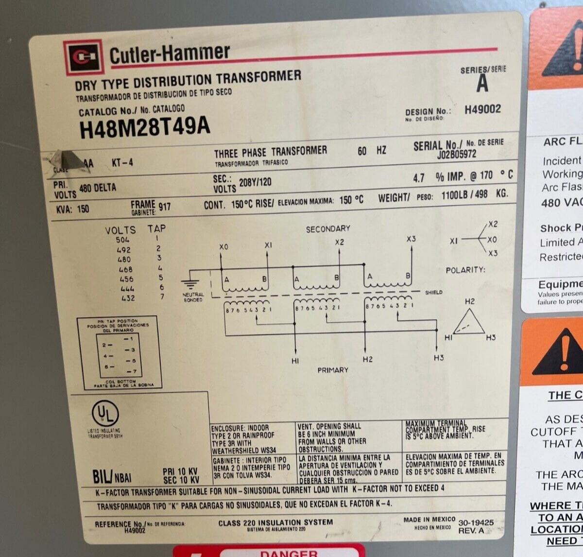 Cutler-Hammer H48M28T49A Used