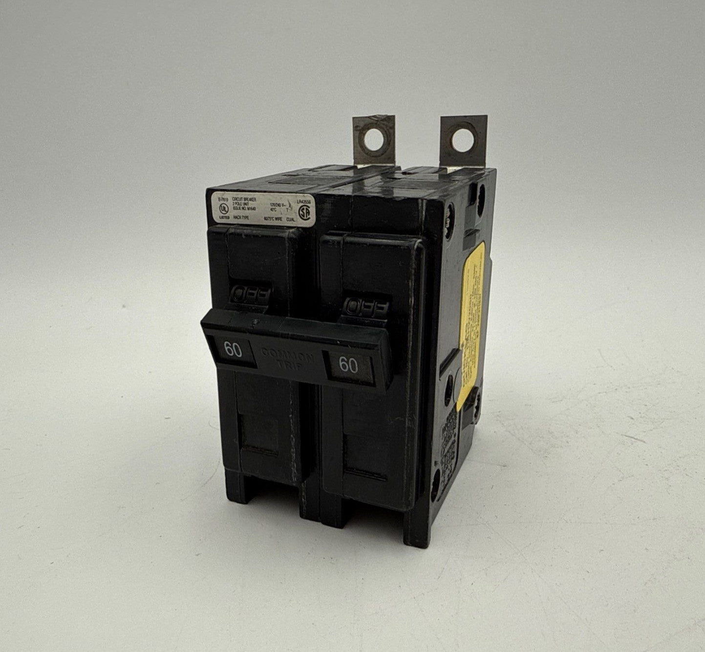 Eaton QBHW2060 Circuit Breaker 60A 2P 120/240V QBHW 22kA 60 Amp 2 Pole Bolt On Used