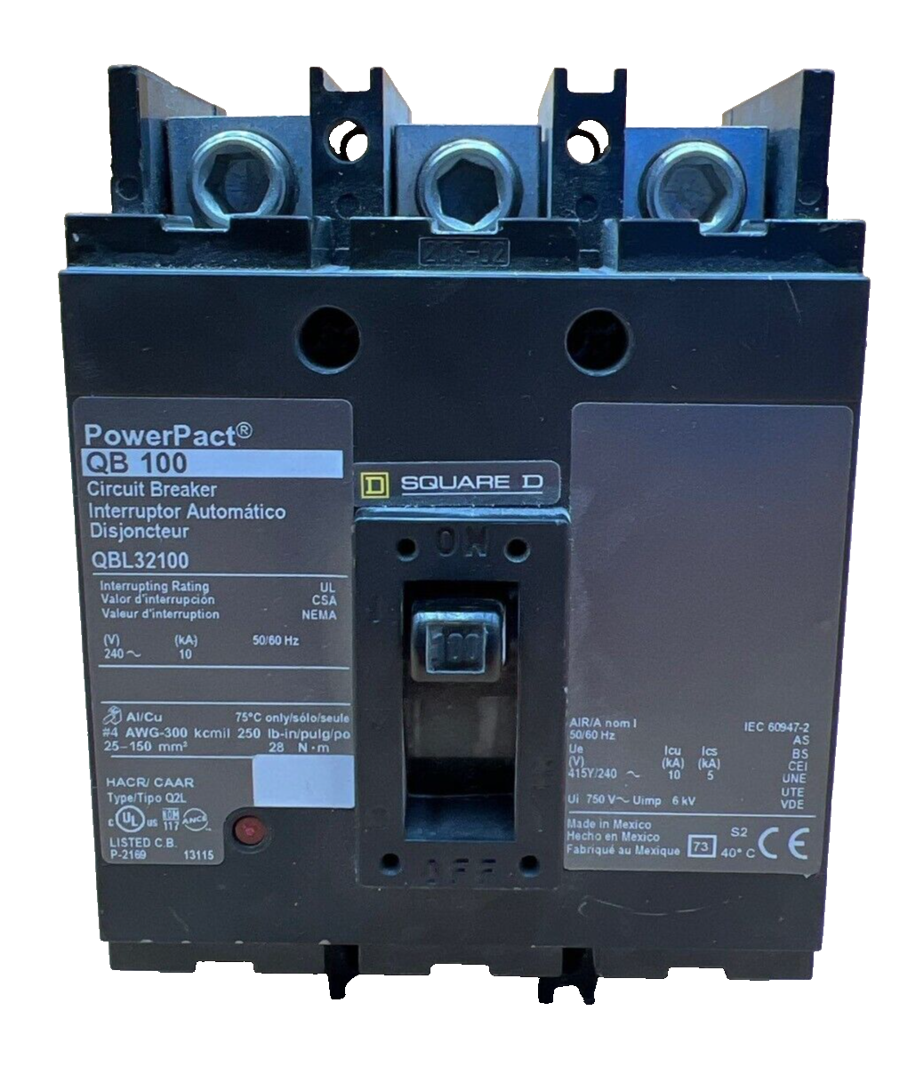 Square D QBL32100 Used