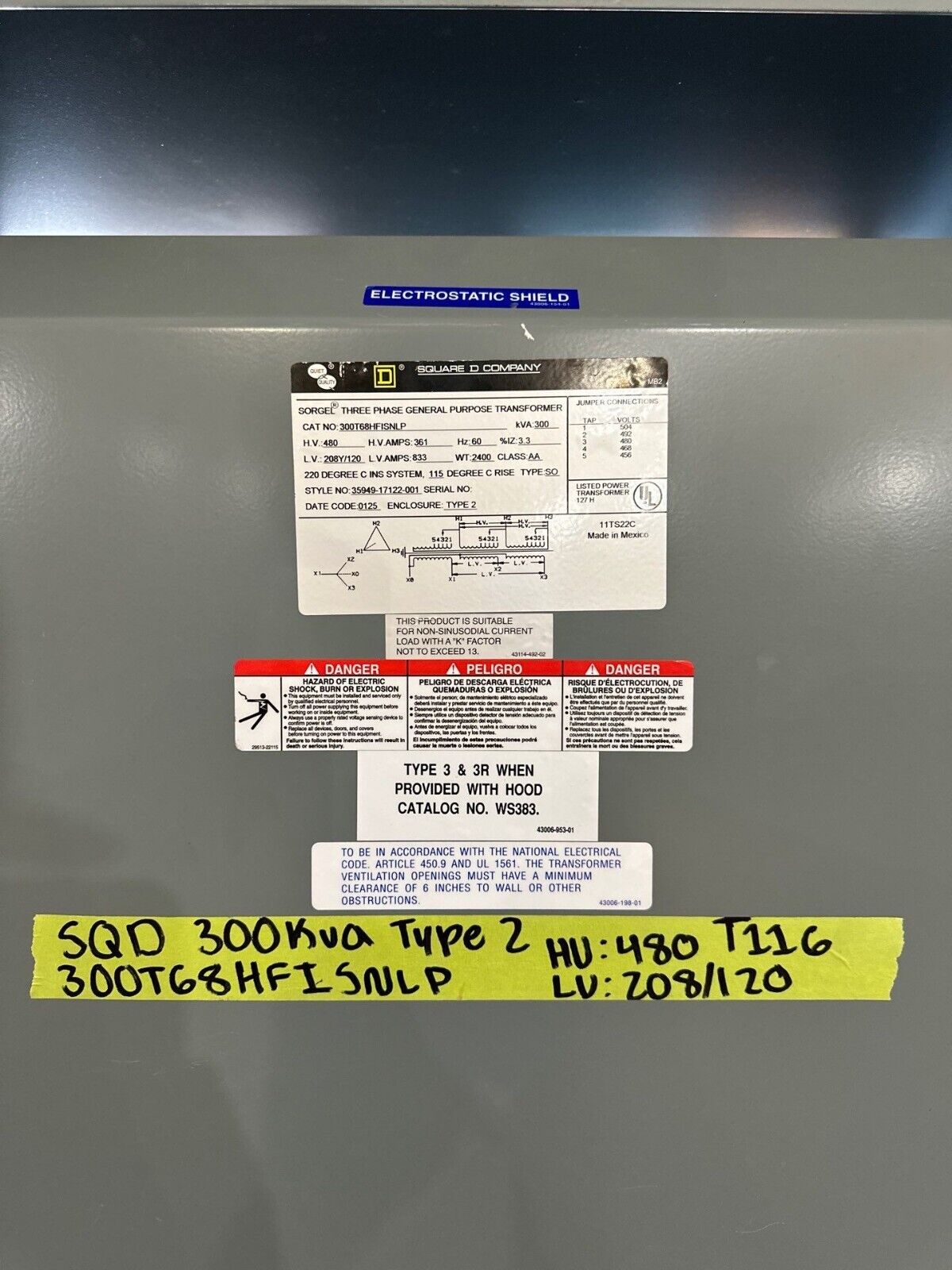 Square D 300T68HFI5NLP Used