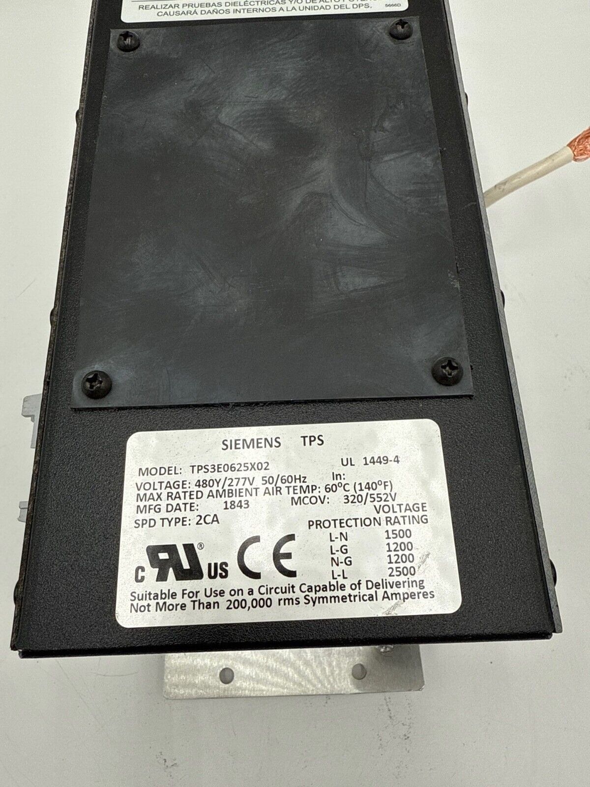 Siemens TPS3E0625X02 Used