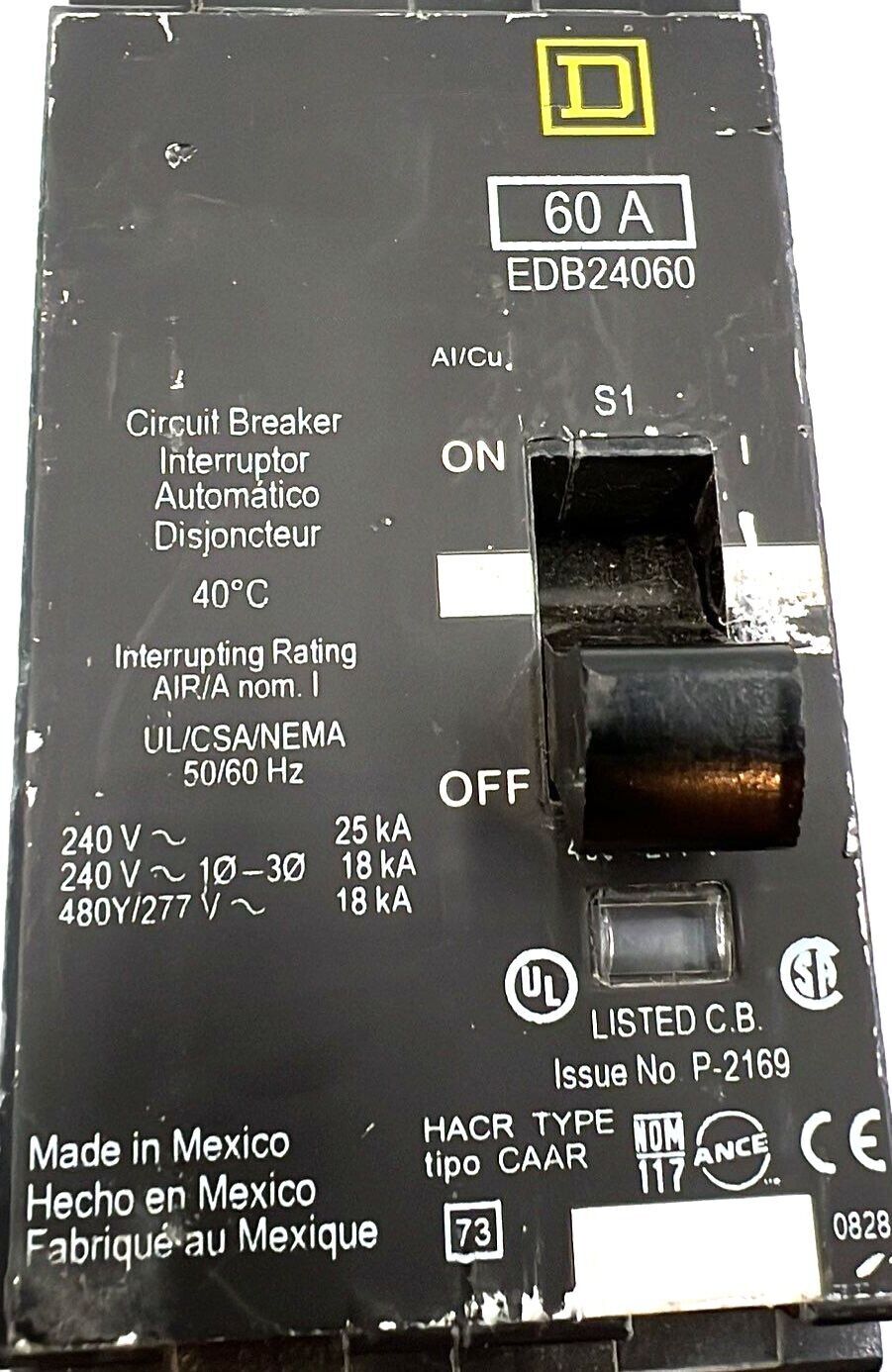 Square D EDB24060 Used