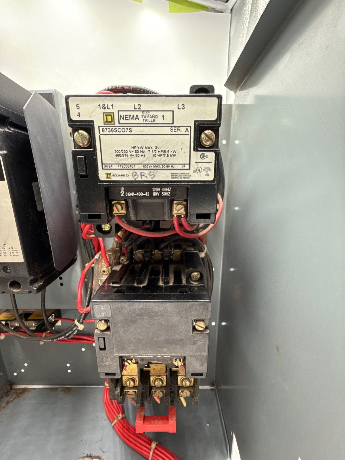 Square D Model 6 18" 7A Combo MCC Bucket Size 1 Reversing Starter FAP3600712M Used