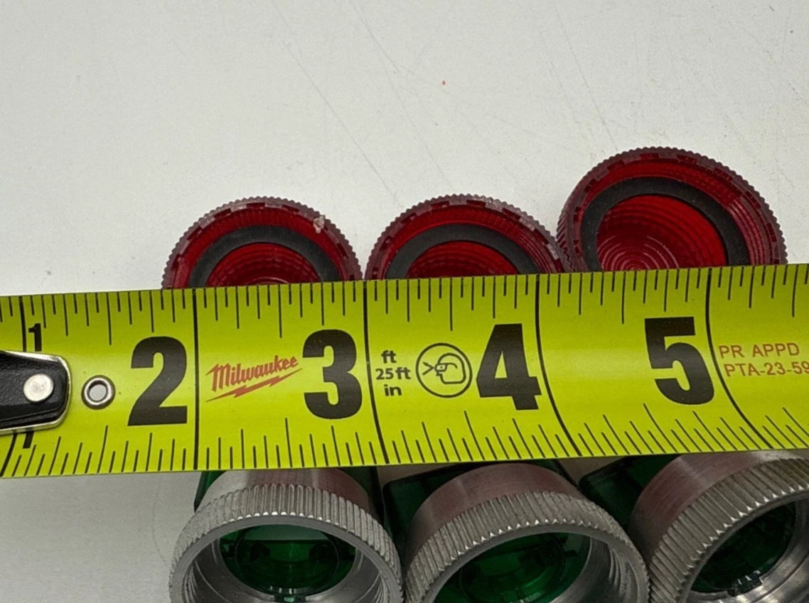 3PC Allen Bradley 800H-N154G Green Switch Knob 3PC 800T-N26R Red Pilot Light Cap Used