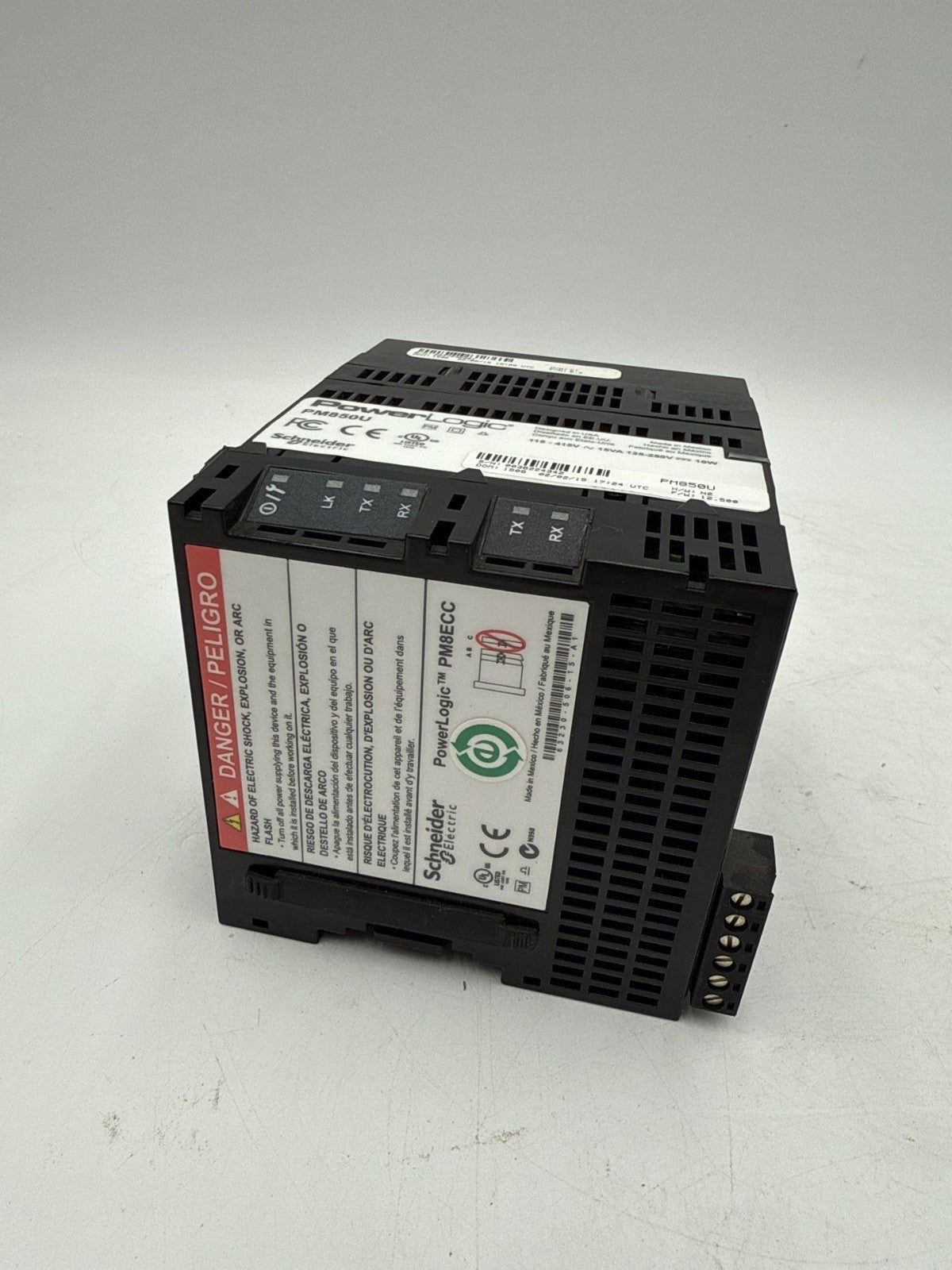 Schneider Electric PowerLogic PM820U Power Meter w/ PM8ECC & PM8RDA Used