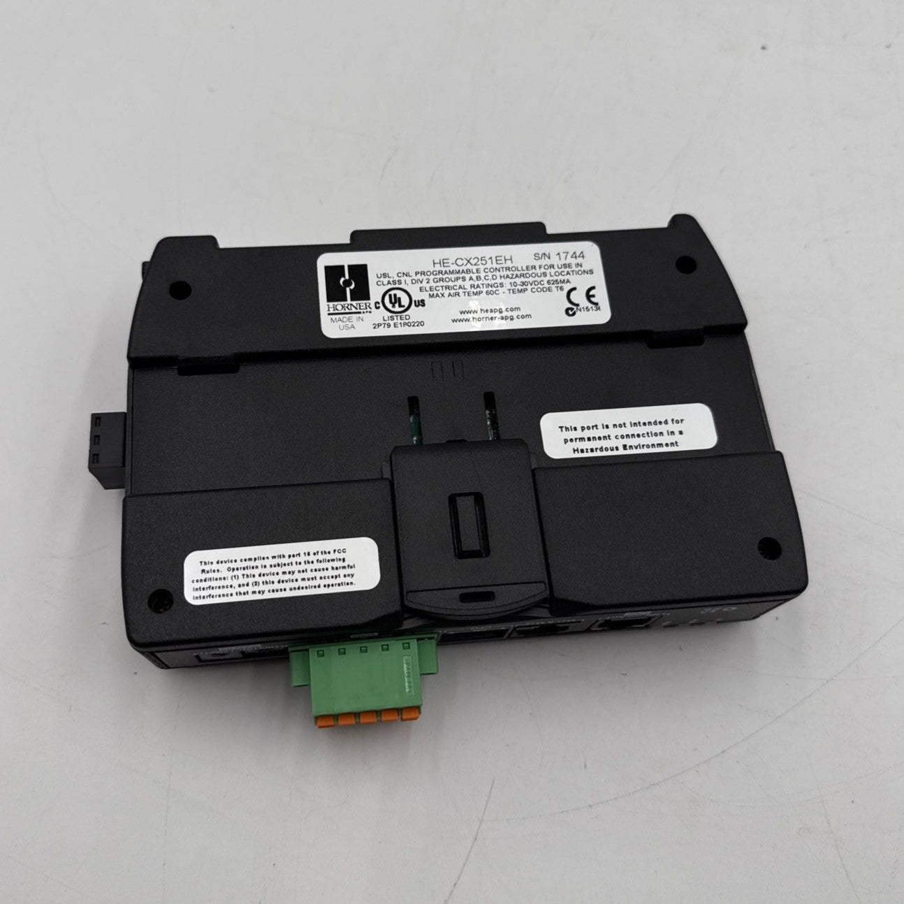 Horner HE-CX251 RCX with Full Ethernet 256K Logic Memory Programmable Controller Used