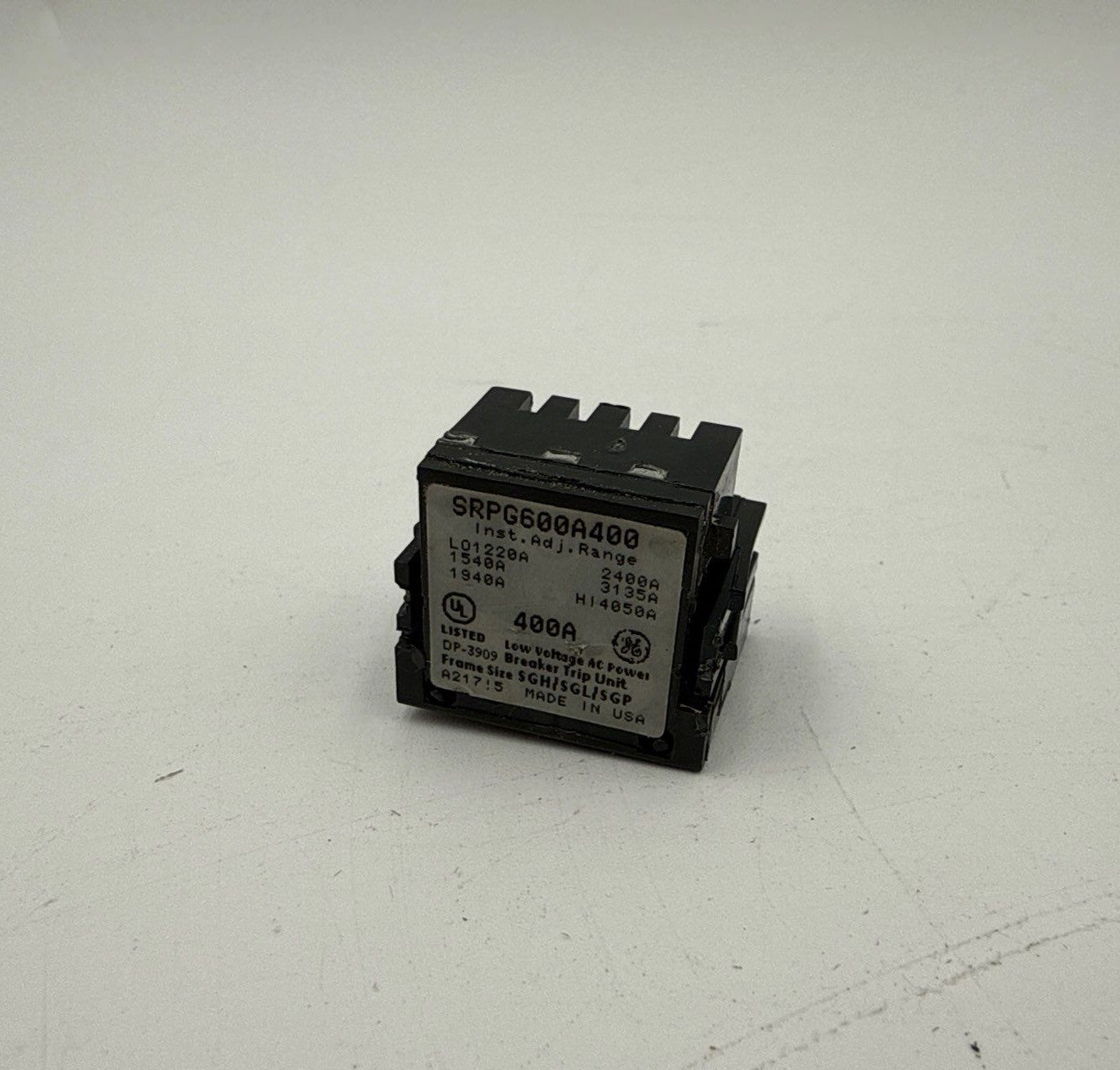 GE SRPG600A400 Rating Plug 400 Amp SRPG600 400A Frame SGDA SGHA SGLA SGPA Used