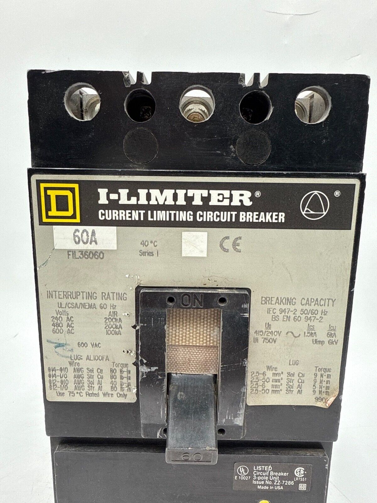 Square D FIL36060 Used