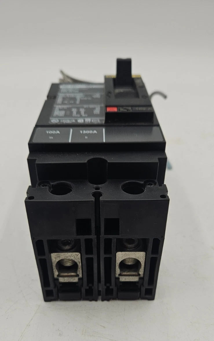 Square D HDL26100 Circuit Breaker 100A 2P 600V HDL 100 Amp 2 Pole with AUX USED Used