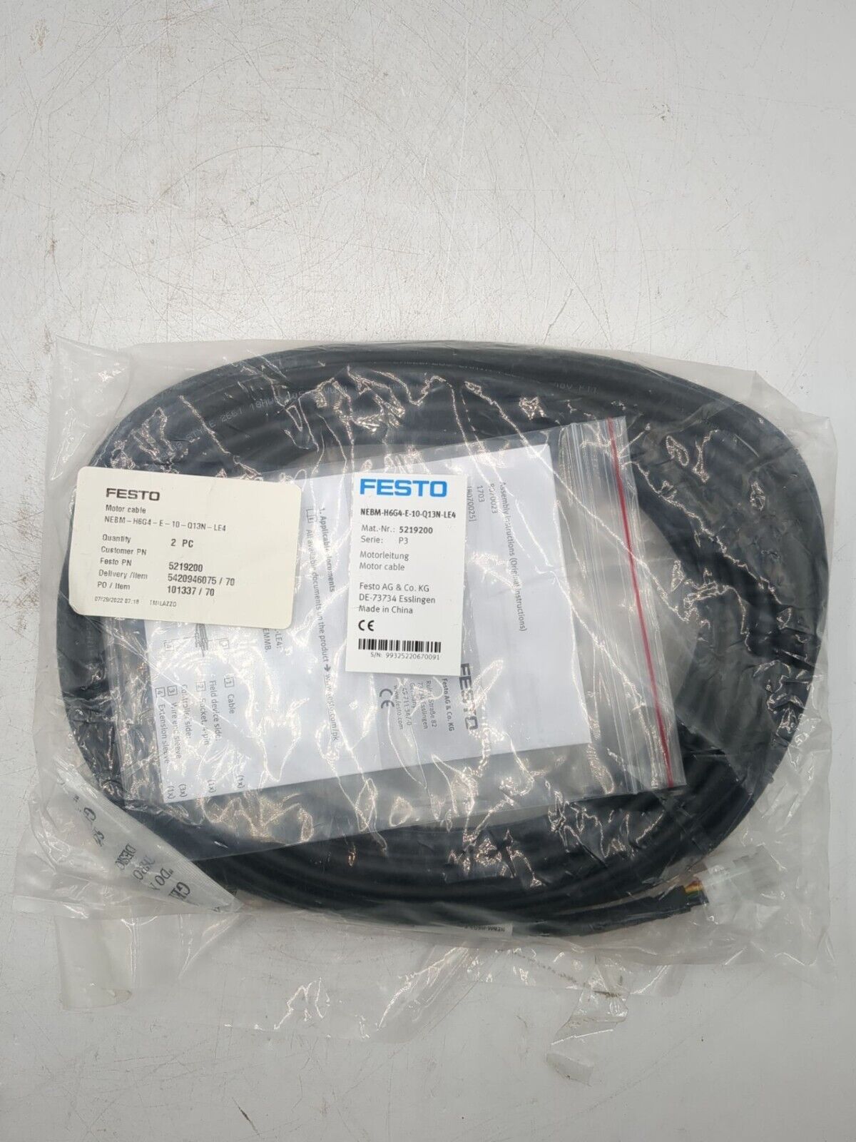 FESTO NEBM-H6G4-E-10-Q13N-LE4 New