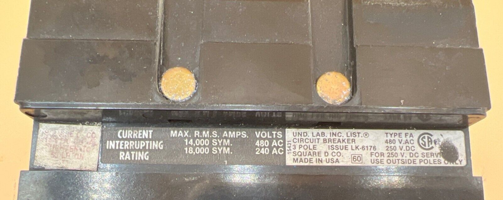 Square D FA34050 Used