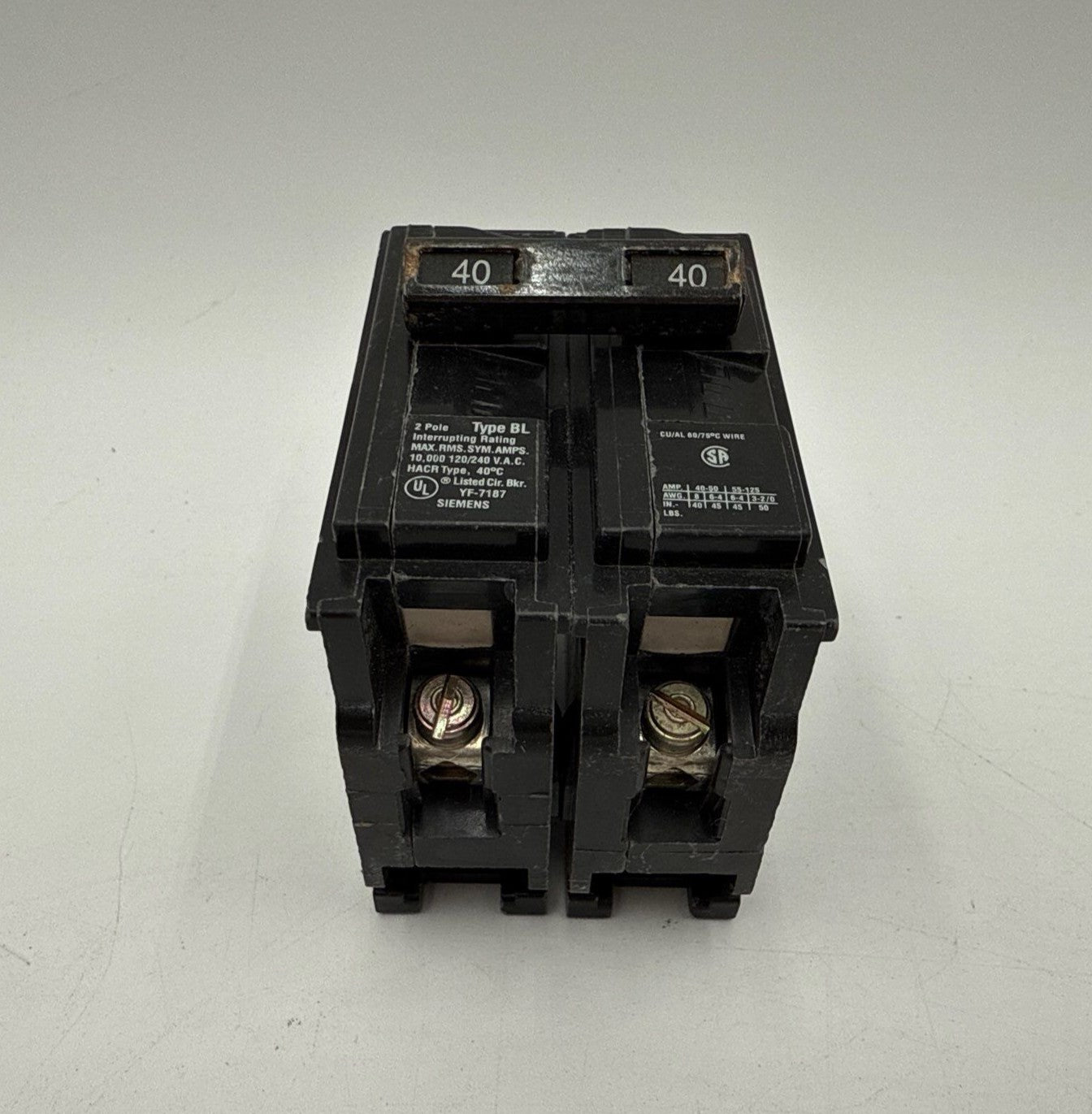 Siemens B240 Bolt On Circuit Breaker 40A 2P 120/240V 1PH BL 40 Amp 2 Pole B-240 Used