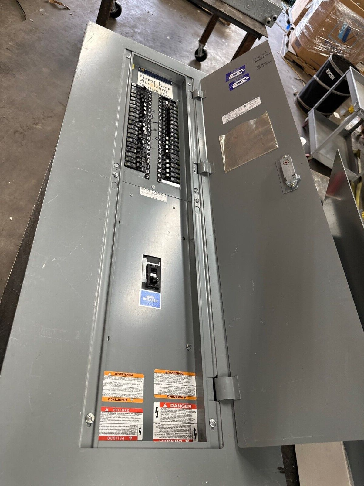 Square D NQOD442M225 NQOD Panelboard 225A 208Y/120V 3PH 4W 42 Cir Main QBL32150 P404 Used