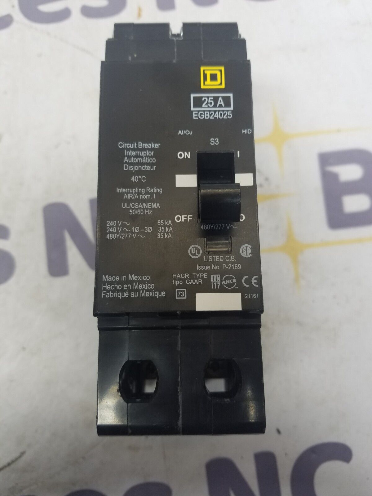 Square D EGB24025 Used