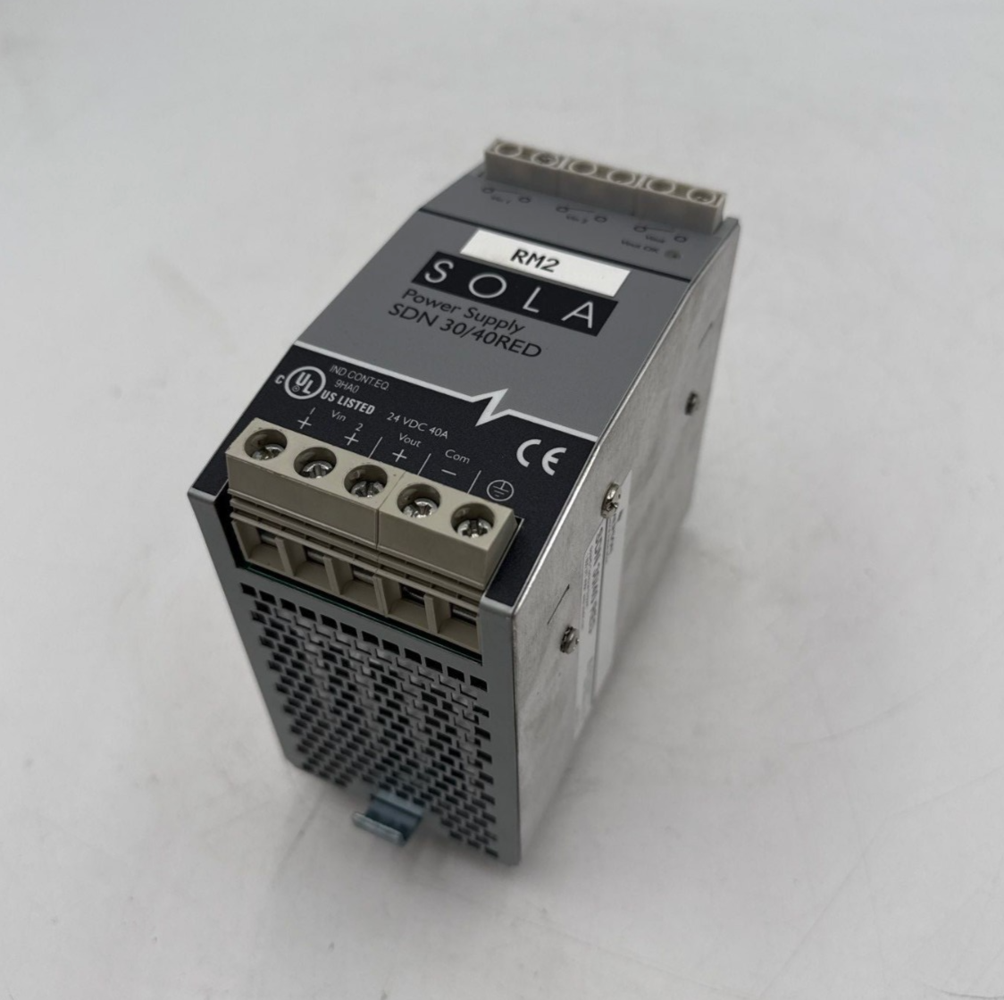 SOLA SDN 30/40RED Power Supply 24VDC 40A Green LED Indicator DIN Rail 1 Output Used
