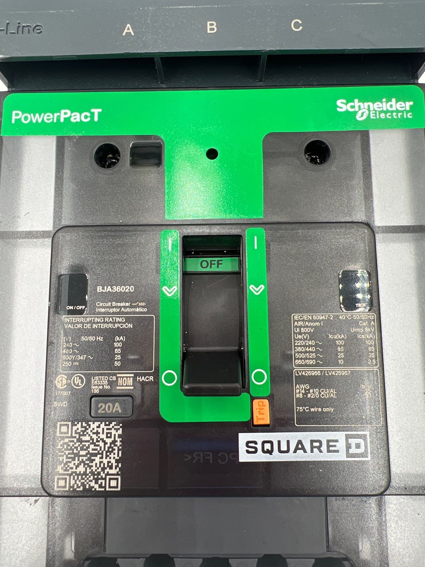 Square D BJA36020 Used