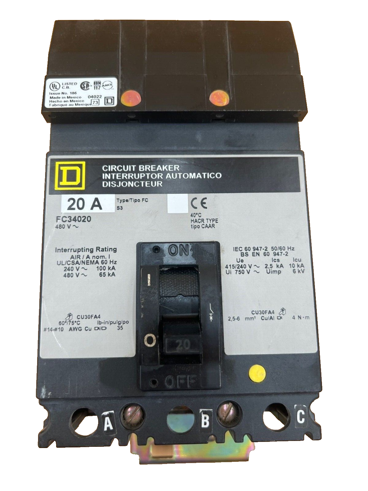 Square D FC34020 Used